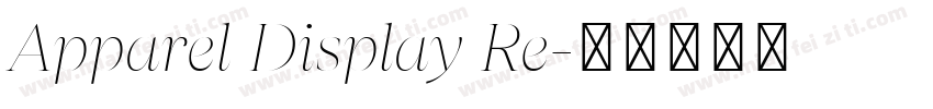 Apparel Display Re字体转换